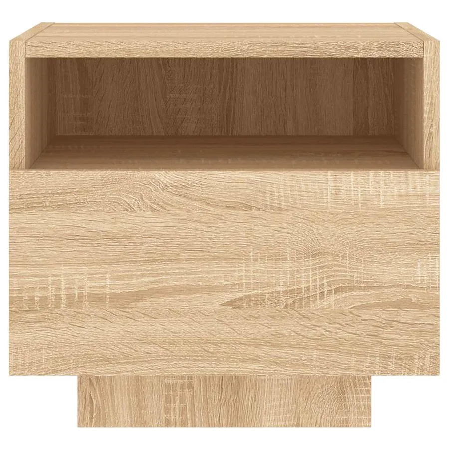 Table de chevet avec lumières LED chêne sonoma 40x39x37 cm - 7