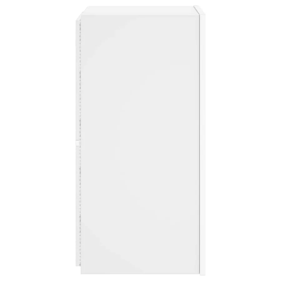 Meuble TV mural avec lumières LED blanc 30,5x35x70 cm - 10
