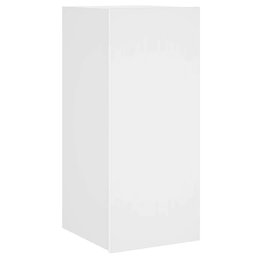Meuble TV mural avec lumières LED blanc 30,5x35x70 cm - 3