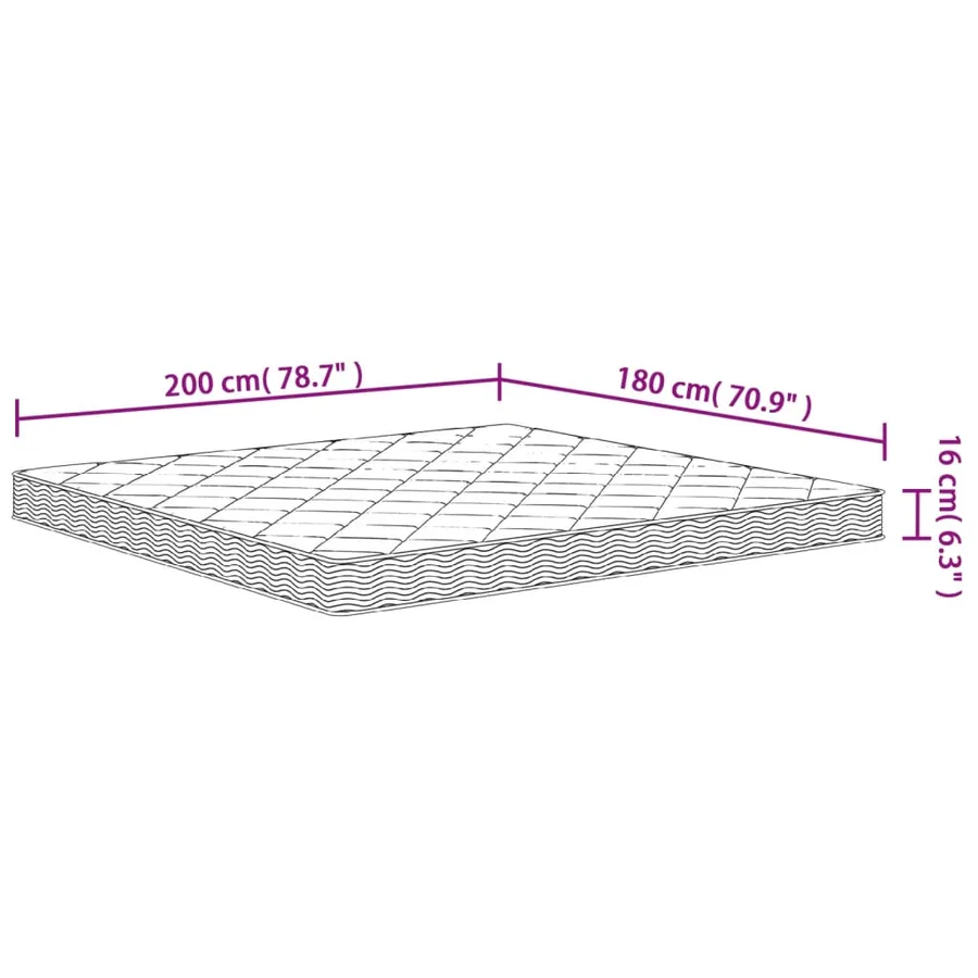 Matelas en mousse moyennement doux 180x200 cm - 9