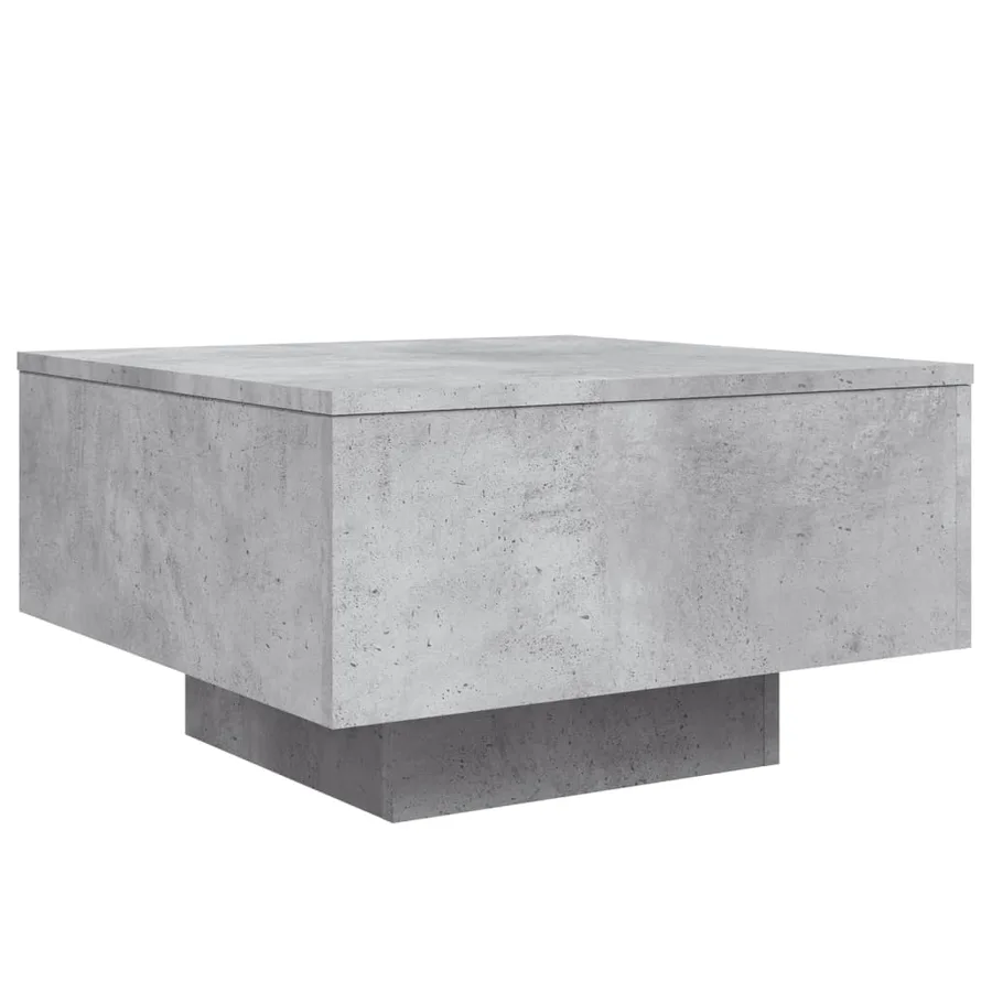 Table basse gris béton 55x55x31 cm bois d'ingénierie - 2