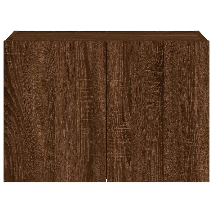 Meuble TV mural avec lumières LED chêne marron 60x35x41 cm - 9