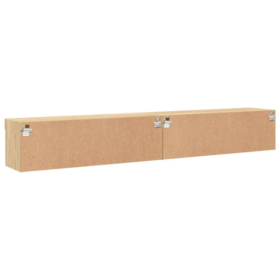 Meubles TV avec lumières LED 2 pcs chêne sonoma 100x30x30 cm - 10