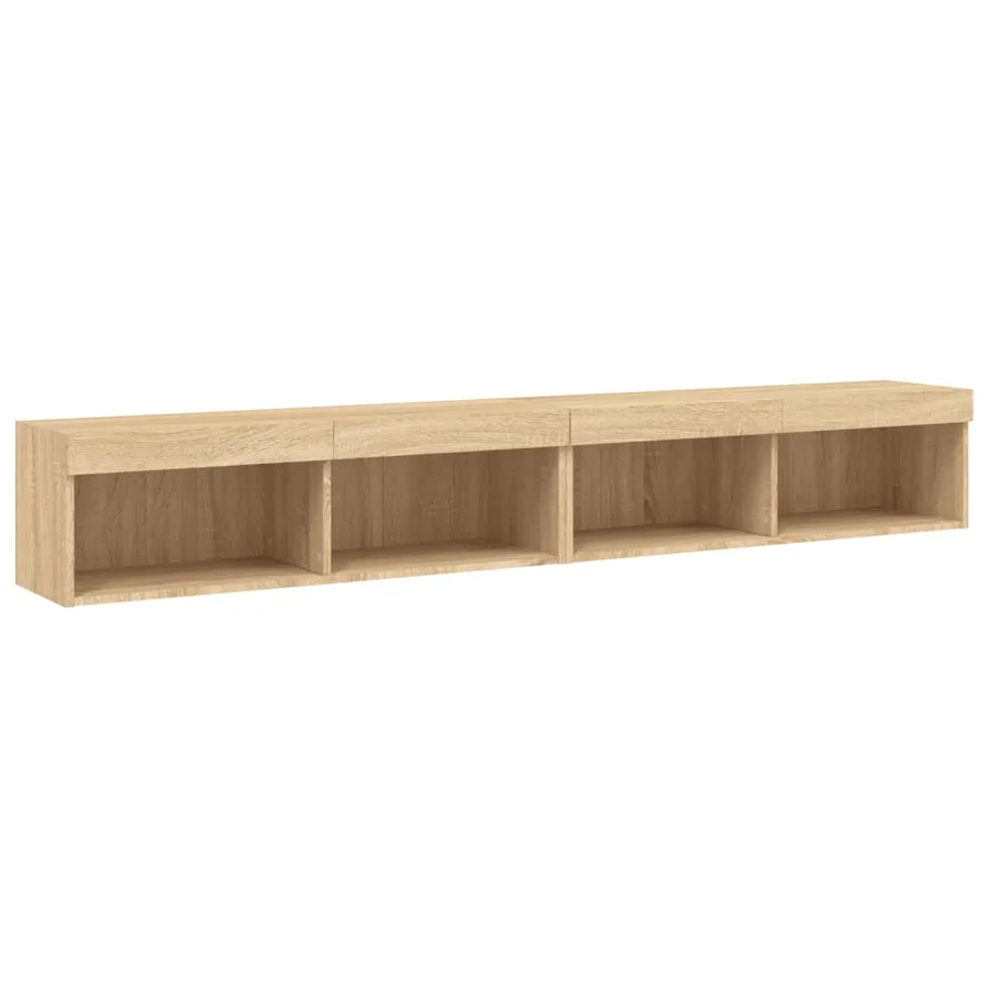 Meubles TV avec lumières LED 2 pcs chêne sonoma 100x30x30 cm - 7