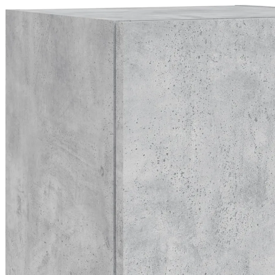 Unités murales TV avec LED 4 pcs gris béton bois d'ingénierie - 11