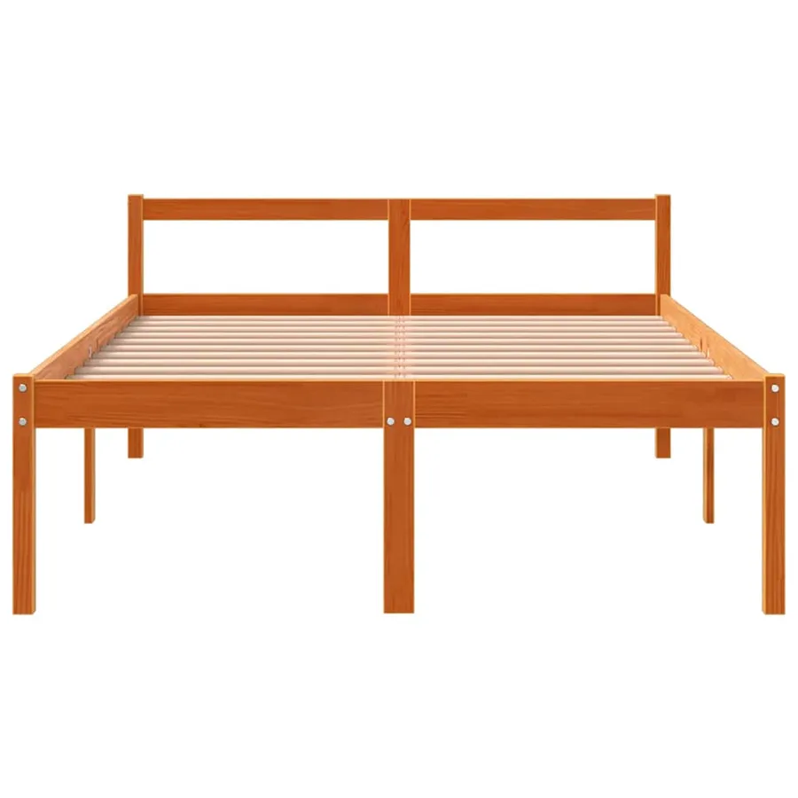 Lit pour personne âgée sans matelas 140x190 cm bois pin massif - 4