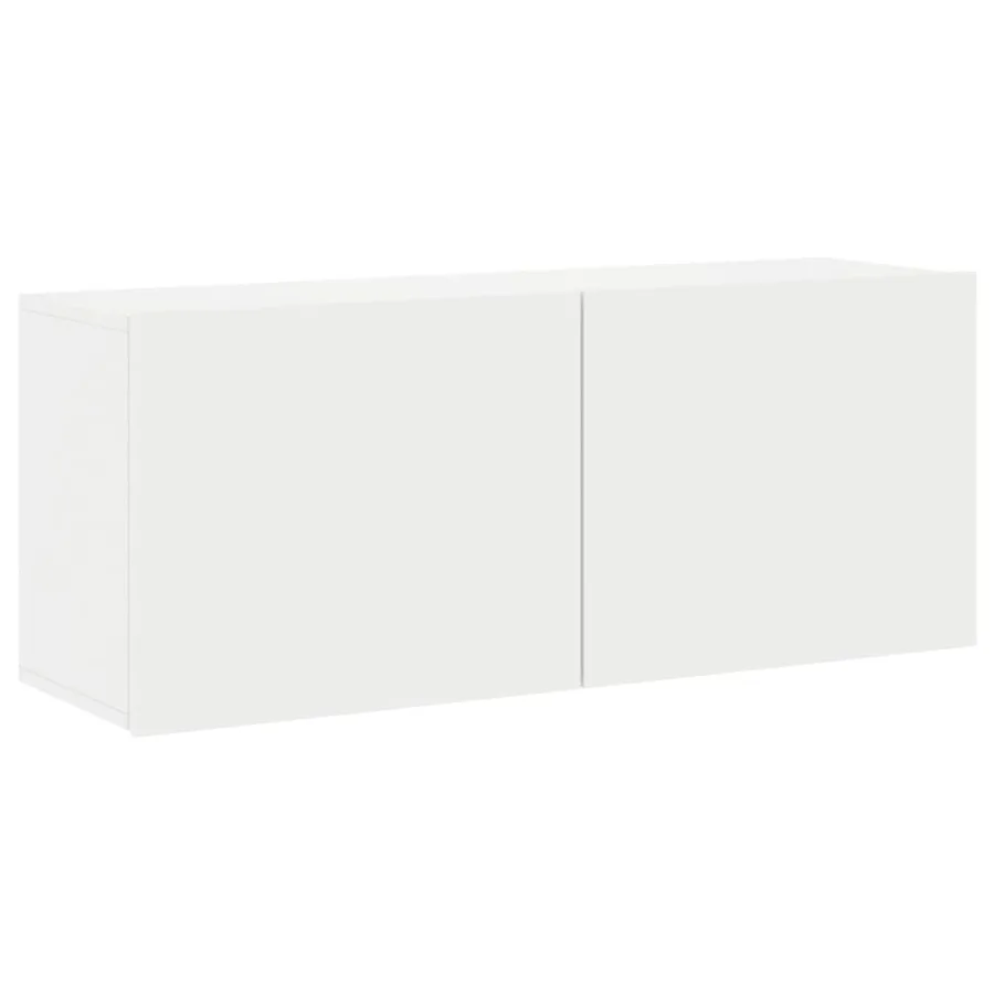 Meuble TV mural blanc 100x30x41 cm - 2