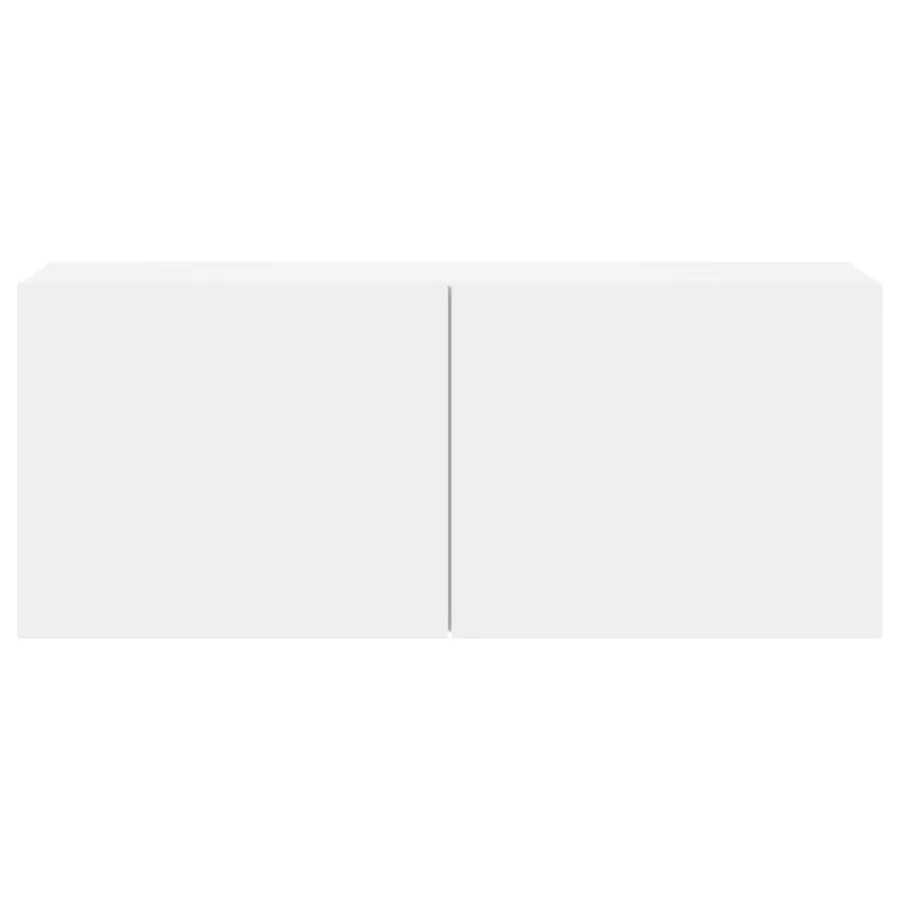 Meuble TV mural blanc 100x30x41 cm - 6