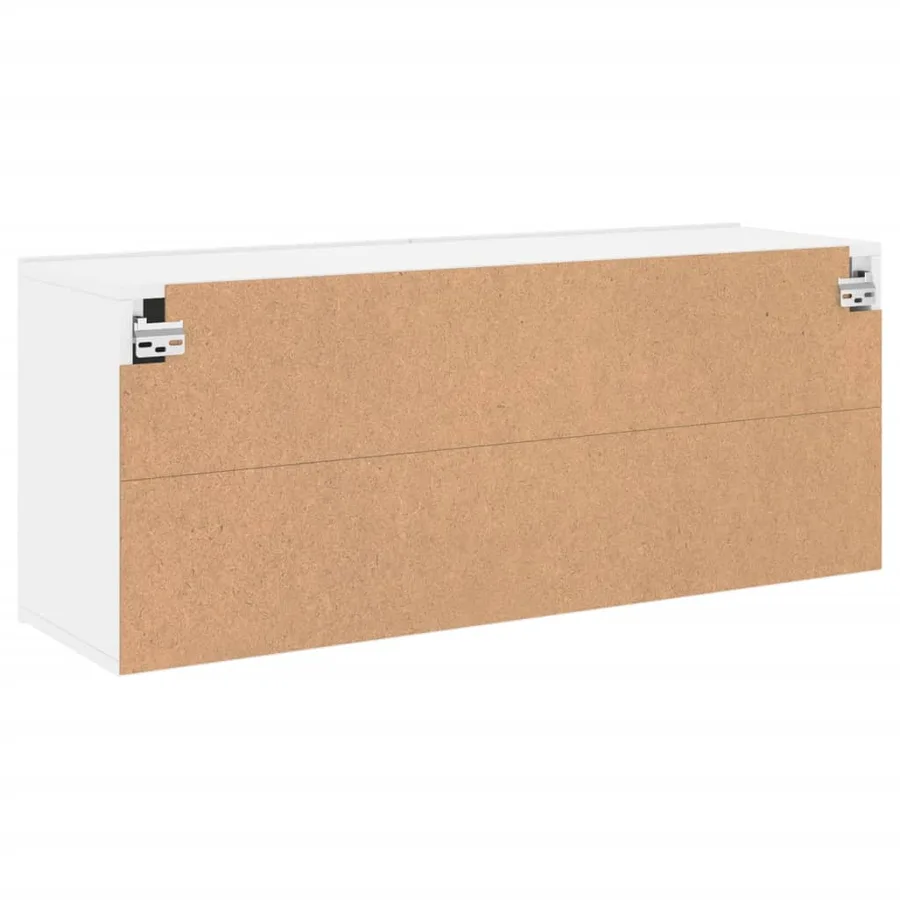 Meuble TV mural blanc 100x30x41 cm - 8