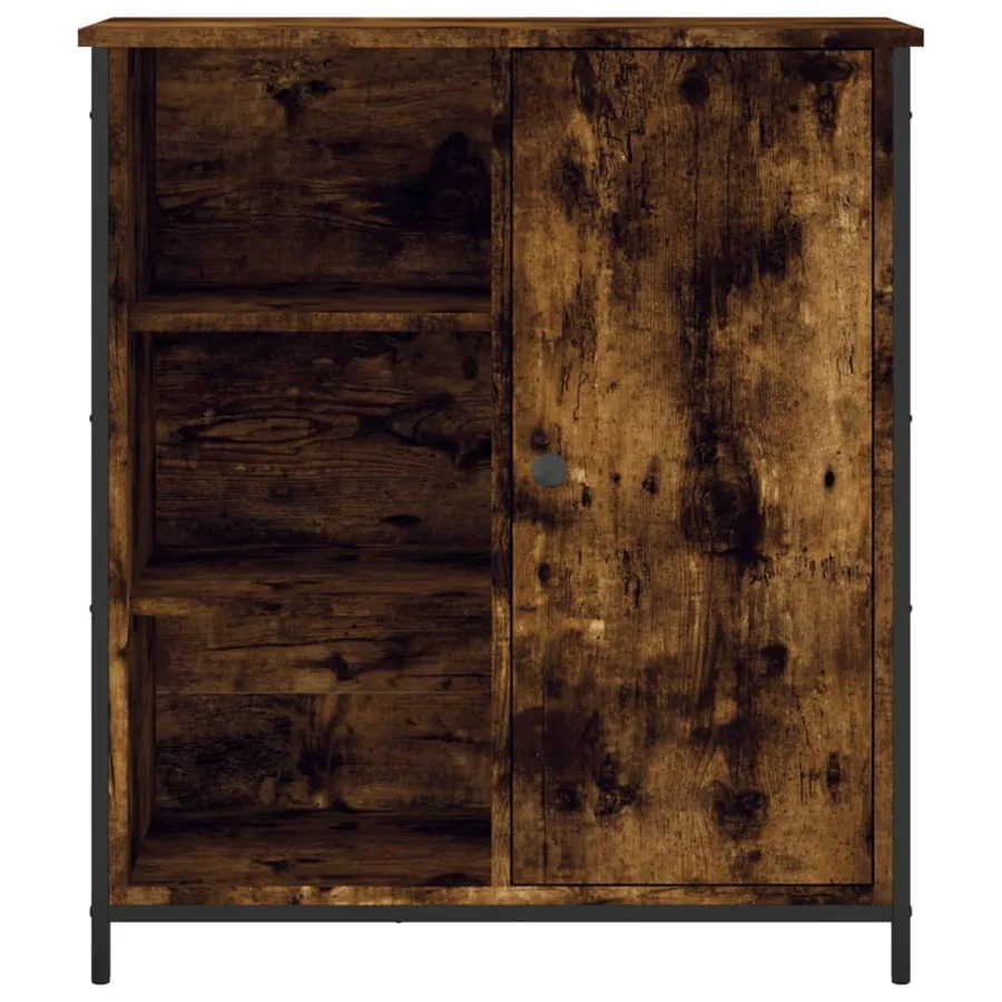 Buffet chêne fumé 70x30x80 cm bois d'ingénierie - 6
