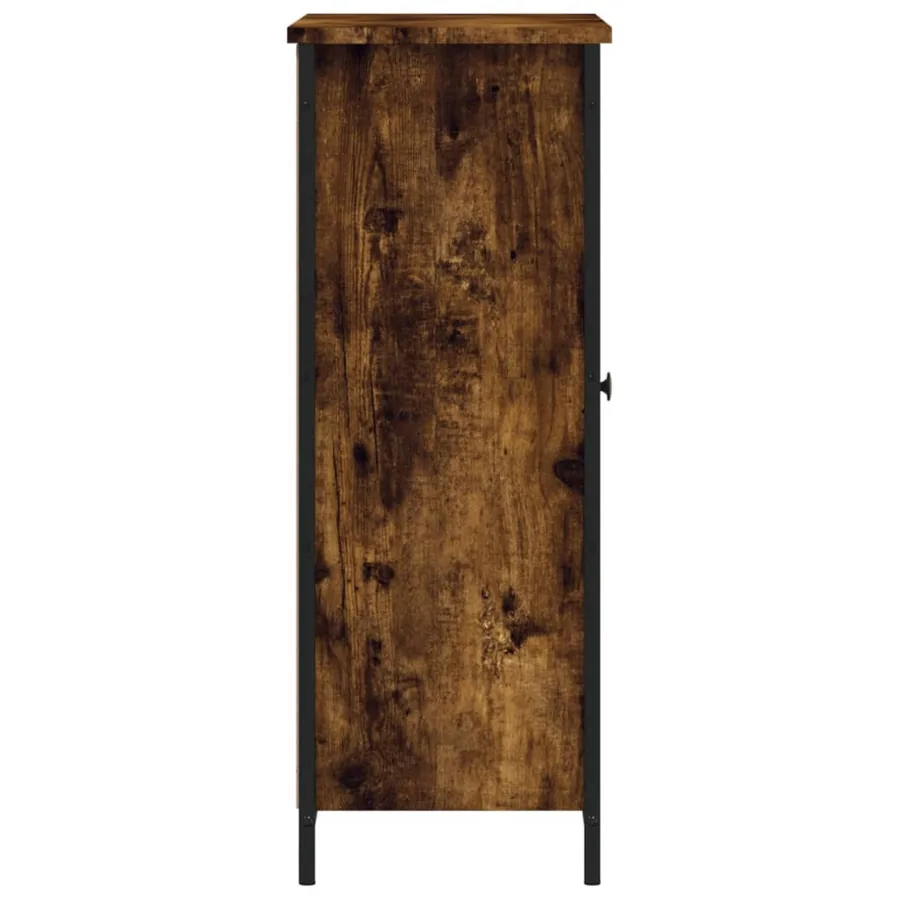 Buffet chêne fumé 70x30x80 cm bois d'ingénierie - 7