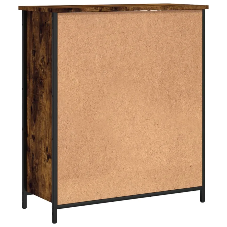 Buffet chêne fumé 70x30x80 cm bois d'ingénierie - 8