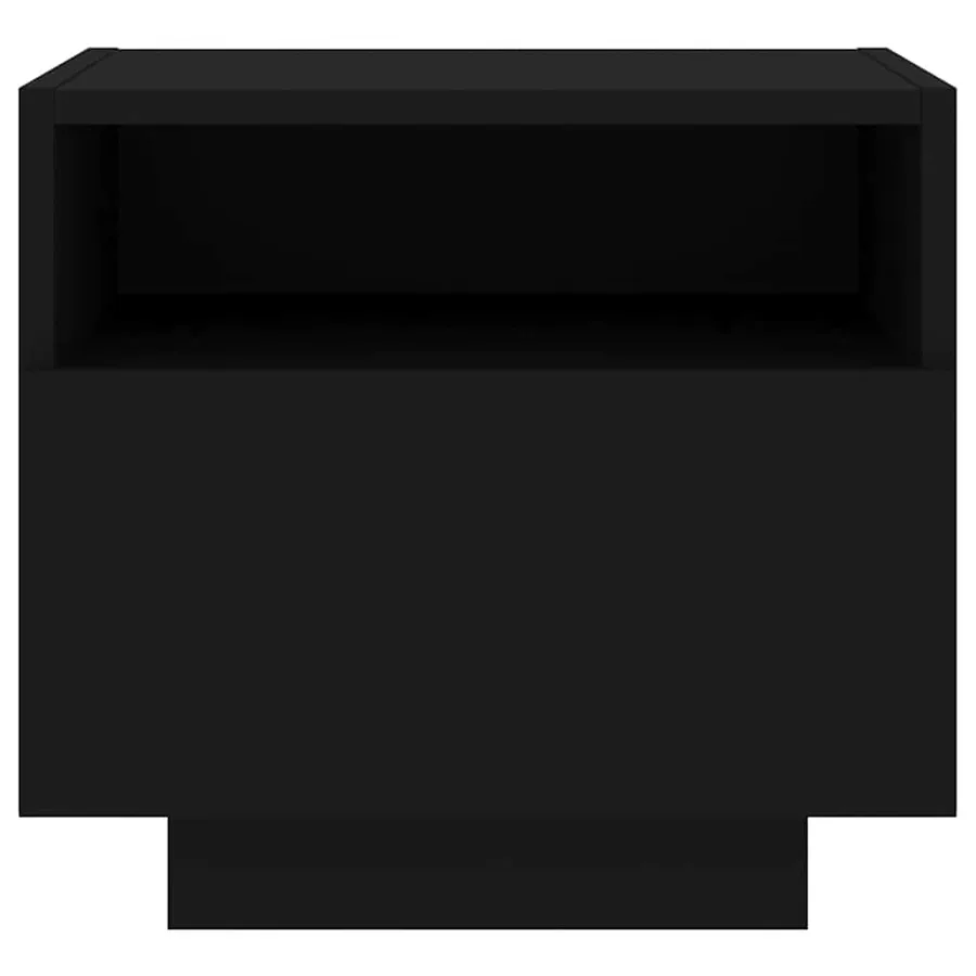 Table de chevet avec lumières LED noir 40x39x37 cm - 7