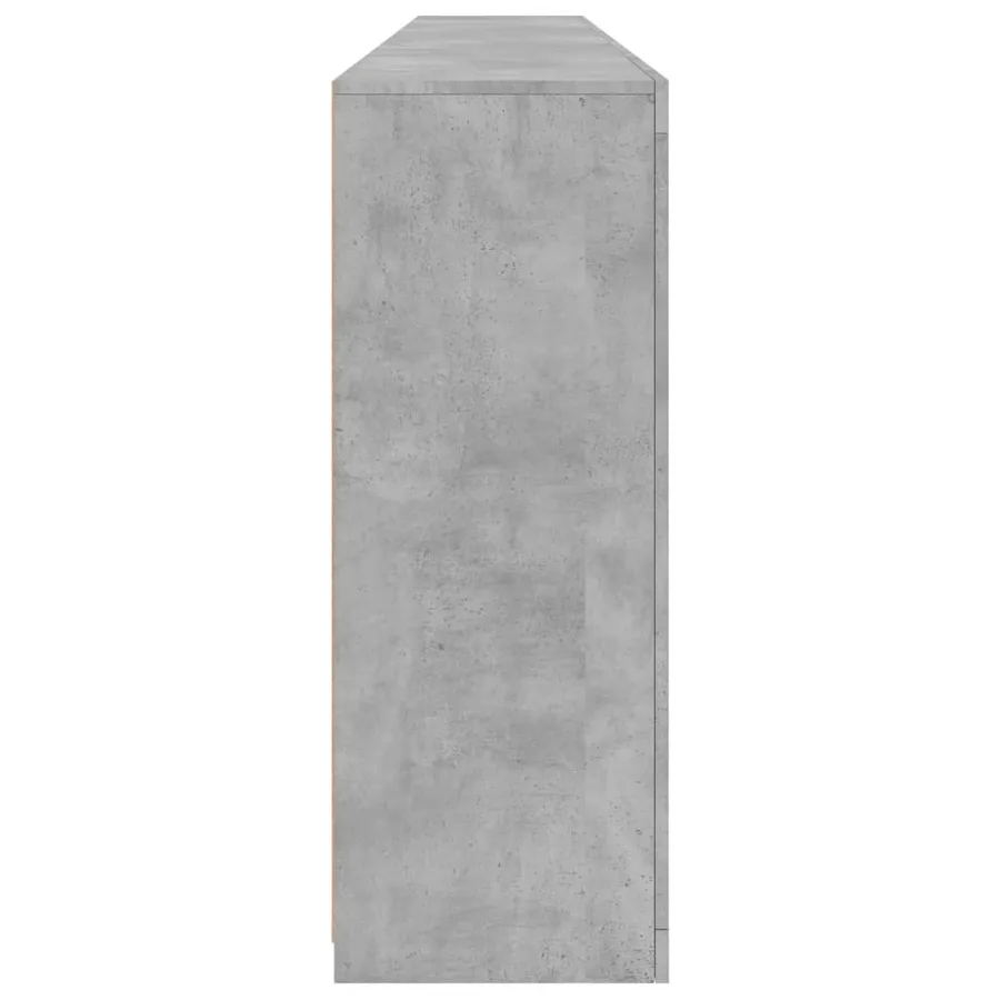 Buffet avec lumières LED gris béton 162x37x100 cm - 7