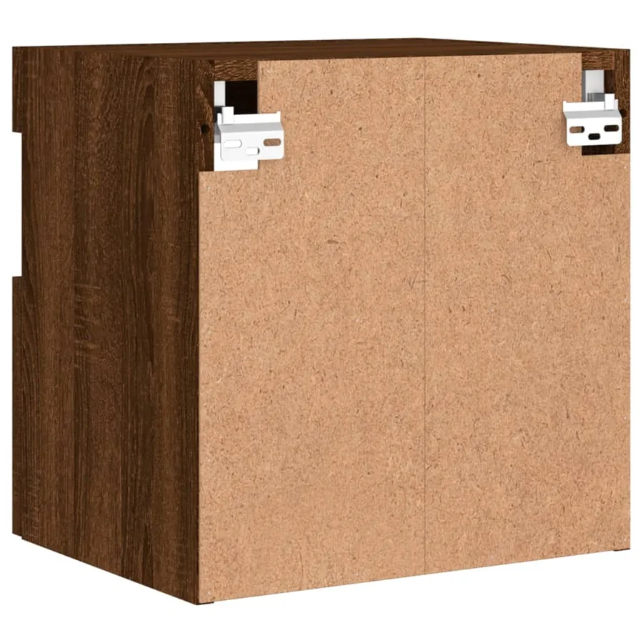 Meuble TV mural avec lumières LED chêne marron 40x30x40 cm - 11