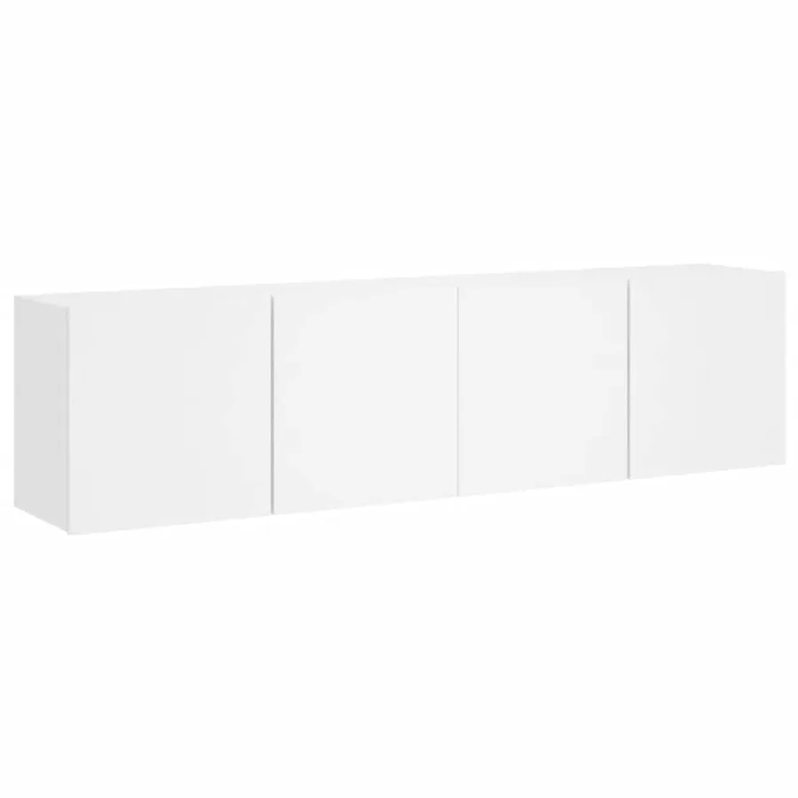 Meubles TV muraux 2 pcs blanc 80x30x41 cm - 2
