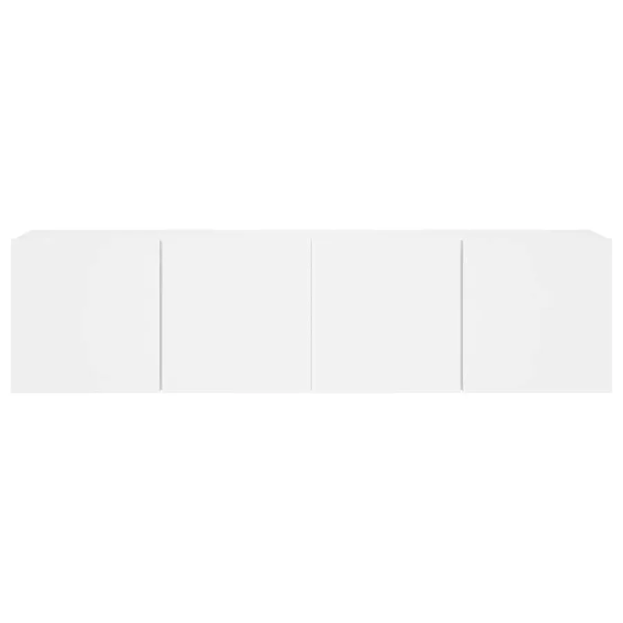 Meubles TV muraux 2 pcs blanc 80x30x41 cm - 7