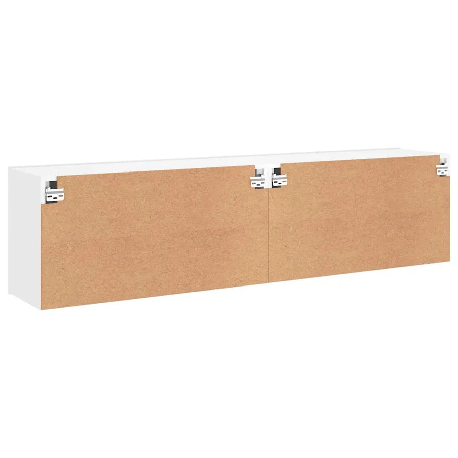 Meubles TV muraux 2 pcs blanc 80x30x41 cm - 9