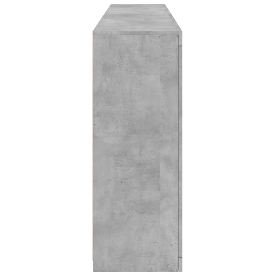 Buffet avec lumières LED gris béton 181,5x37x100 cm - 7