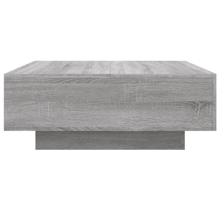 Table basse avec lumières LED sonoma gris 80x80x31 cm - 7