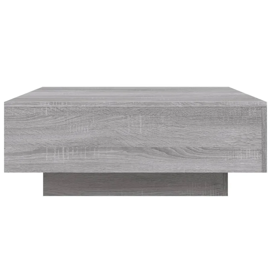 Table basse avec lumières LED sonoma gris 80x80x31 cm - 8