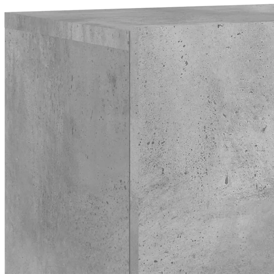 Meuble TV mural gris béton 80x30x41 cm - 9
