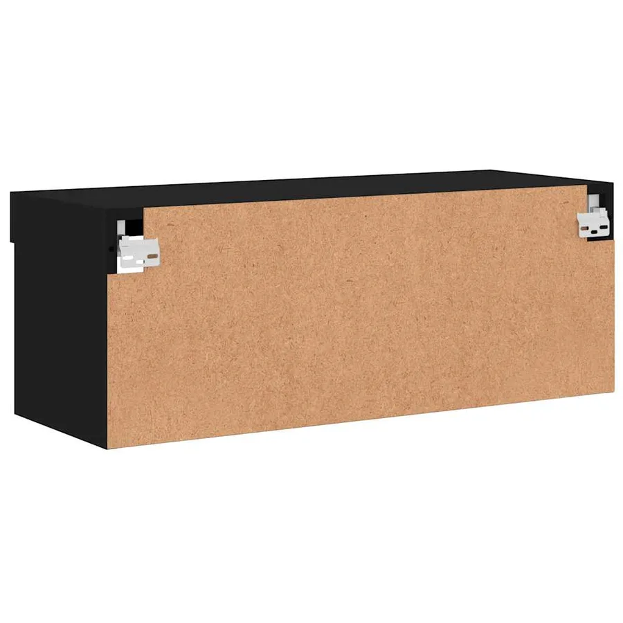 Meuble TV avec lumières LED noir 80x30x30 cm - 10