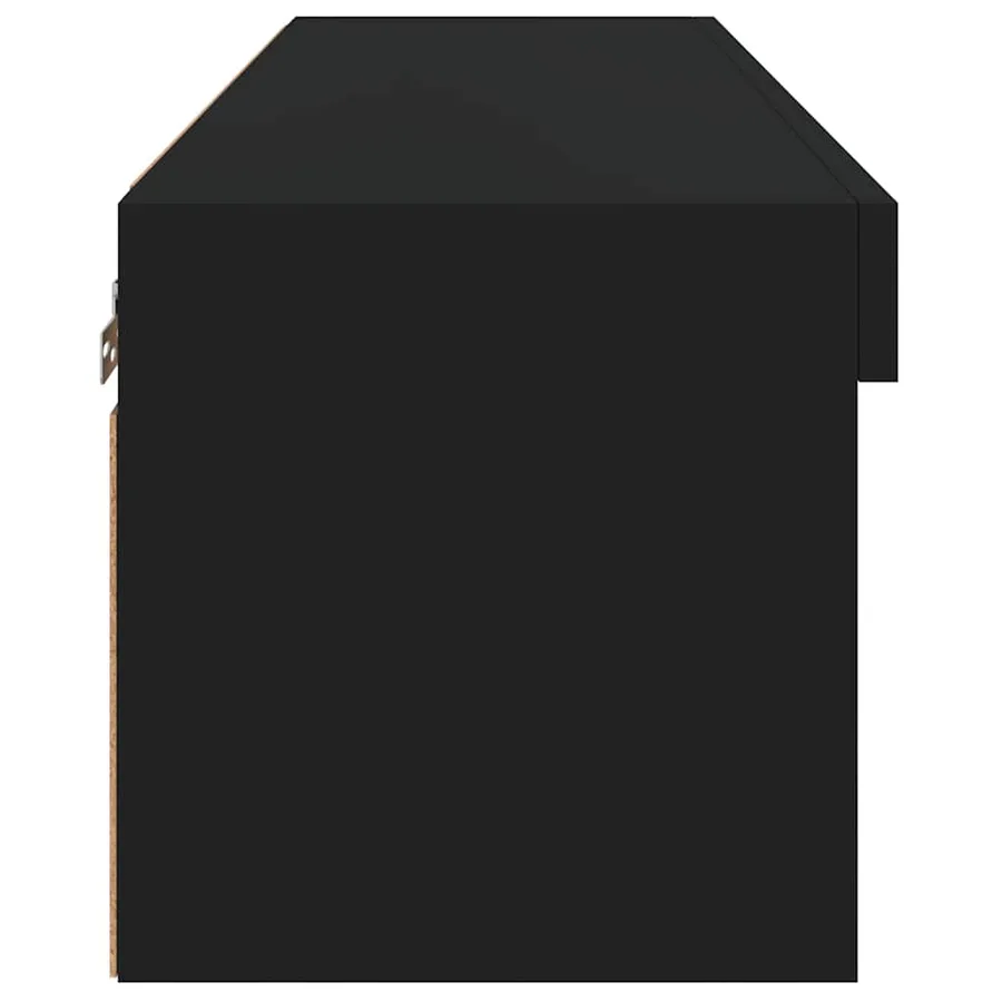 Meuble TV avec lumières LED noir 80x30x30 cm - 9