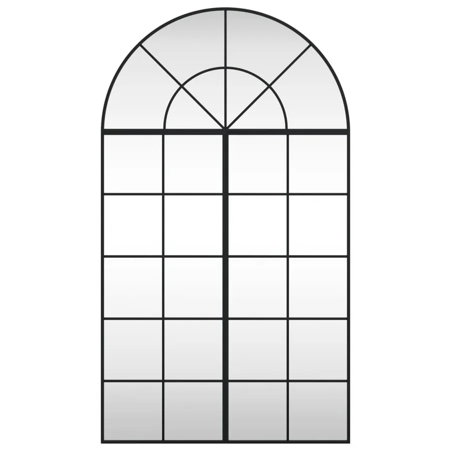 Miroir mural noir 80x140 cm arche fer - 3
