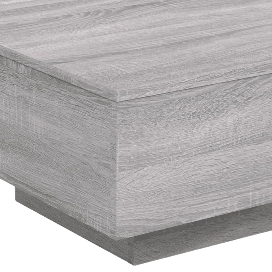 Table basse avec lumières LED sonoma gris 55x55x31 cm - 10