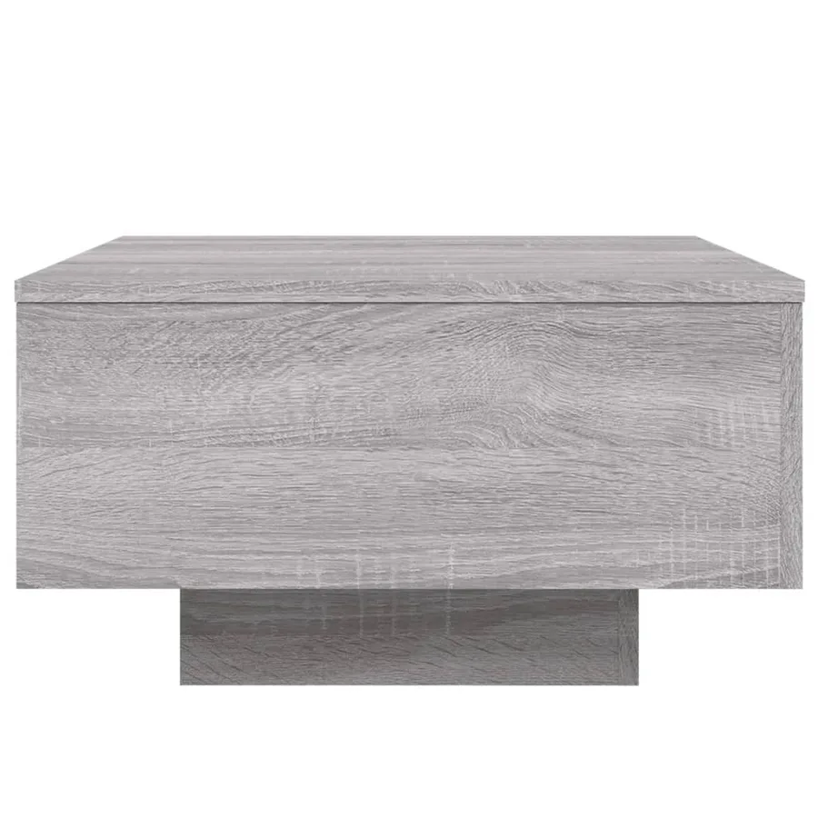 Table basse avec lumières LED sonoma gris 55x55x31 cm - 8