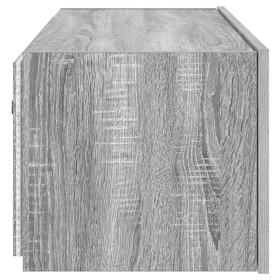 Meuble TV mural avec lumières LED sonoma gris 80x35x31 cm - 10