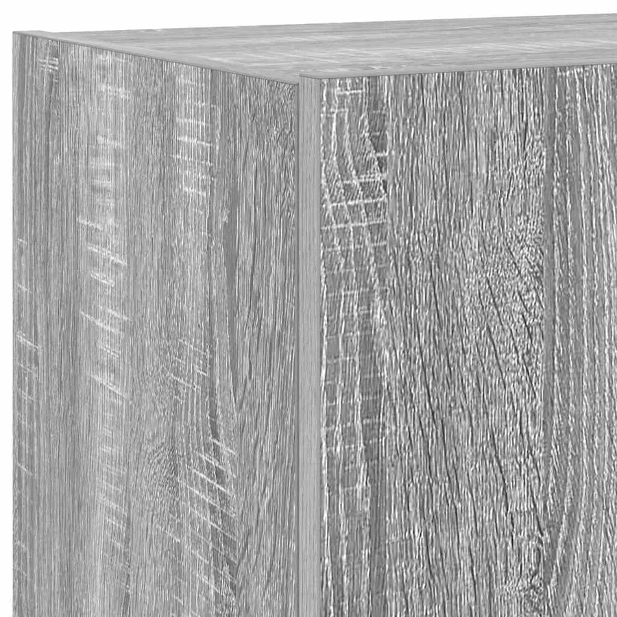 Meuble TV mural avec lumières LED sonoma gris 80x35x31 cm - 12