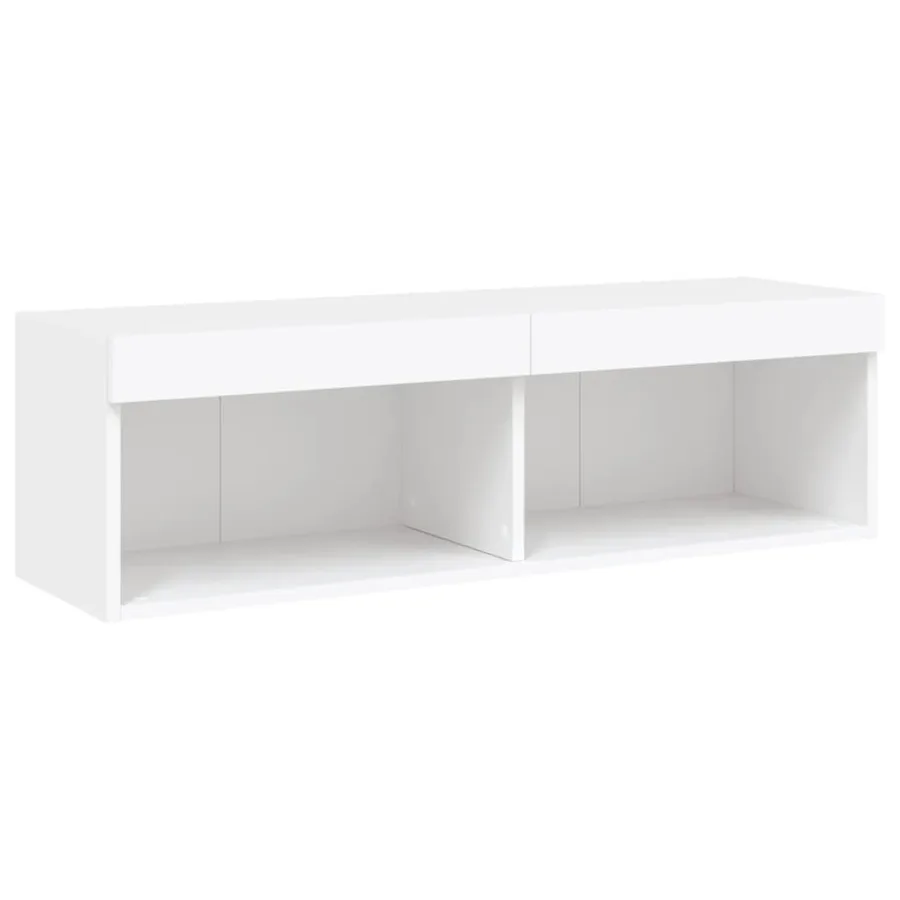 Meuble TV avec lumières LED blanc 100x30x30 cm - 7