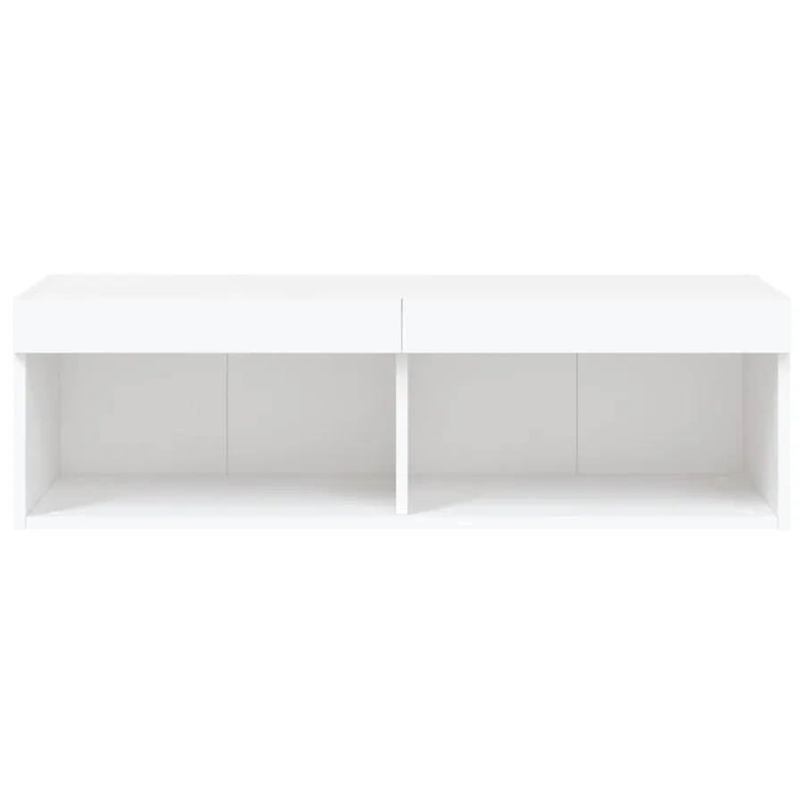 Meuble TV avec lumières LED blanc 100x30x30 cm - 8