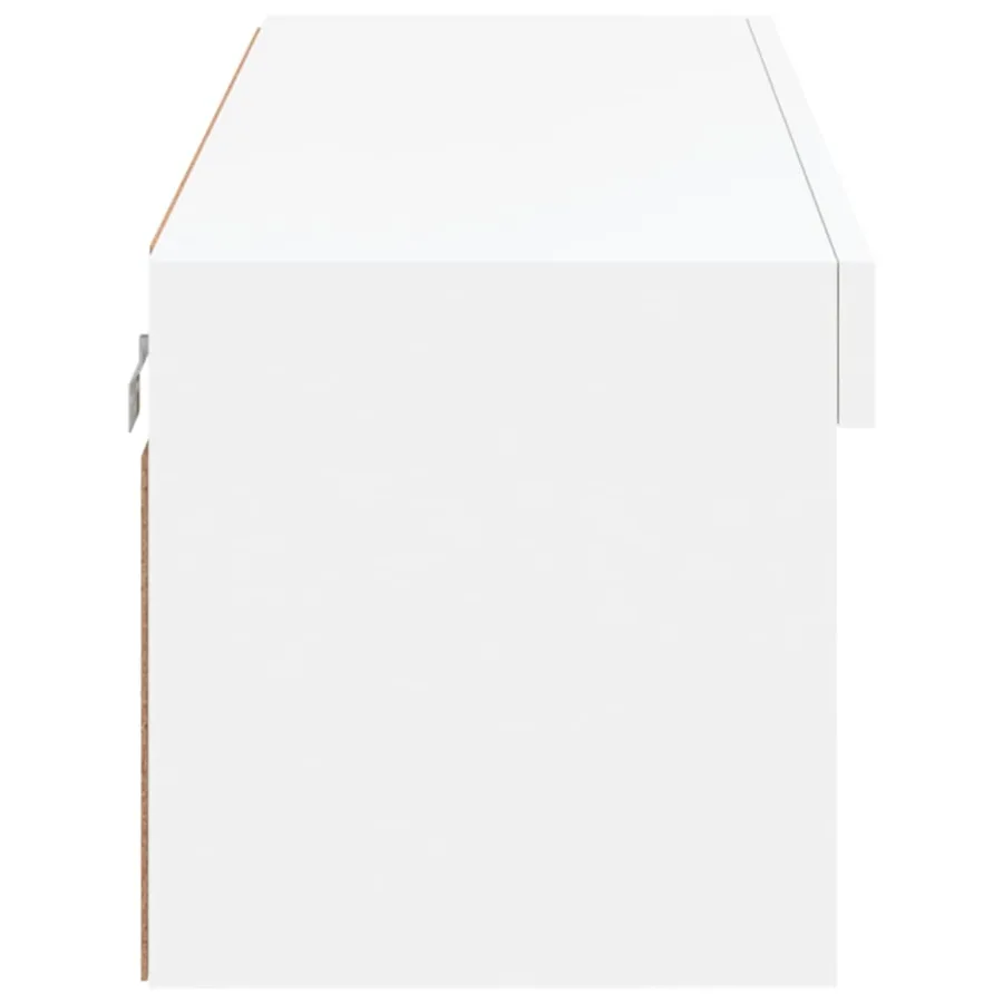 Meuble TV avec lumières LED blanc 100x30x30 cm - 9