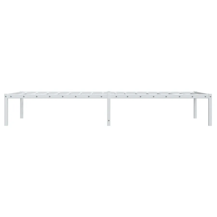 Cadre de lit métal sans matelas blanc 90x200 cm - 6