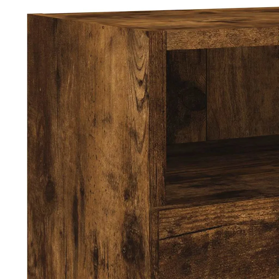 Meubles TV muraux 2 pcs chêne fumé 60x30x30cm bois d'ingénierie - 11