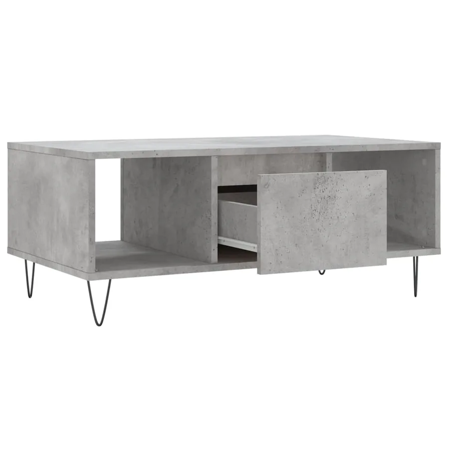 Table basse Gris béton 90x50x36,5 cm Bois d'ingénierie - 6