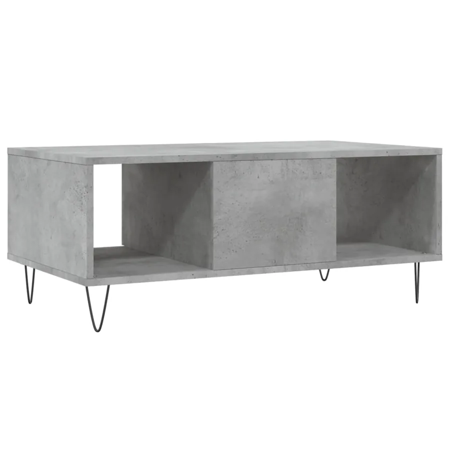 Table basse Gris béton 90x50x36,5 cm Bois d'ingénierie - 8