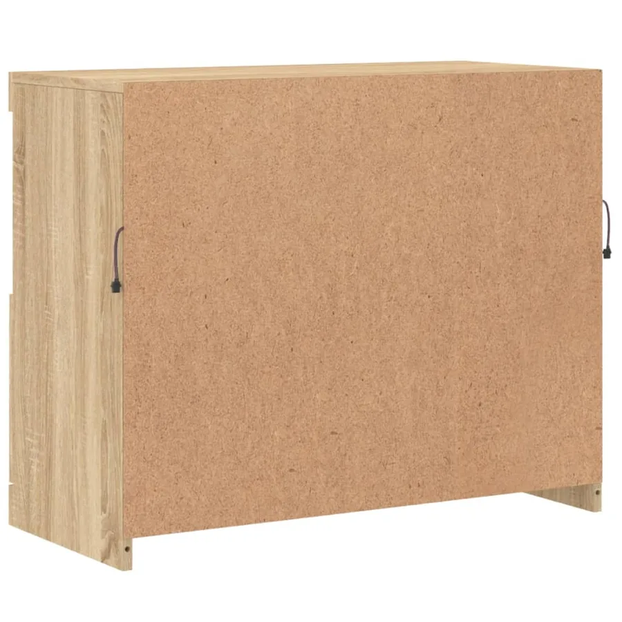 Buffet avec lumières LED chêne sonoma 81x37x67 cm - 9