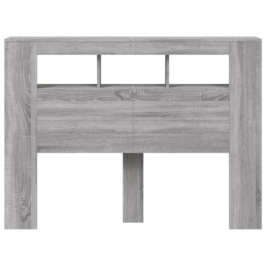 Tête de lit à LED sonoma gris 140x18,5x103,5 cm bois ingénierie - 5