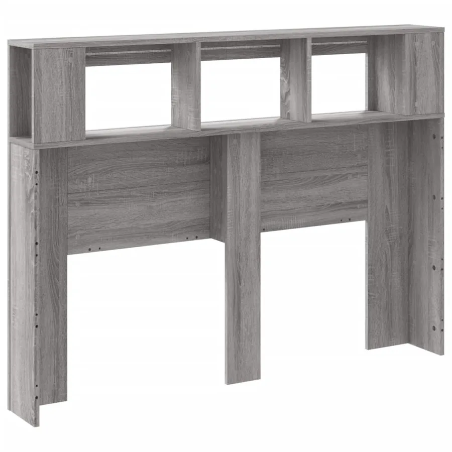 Tête de lit à LED sonoma gris 140x18,5x103,5 cm bois ingénierie - 6