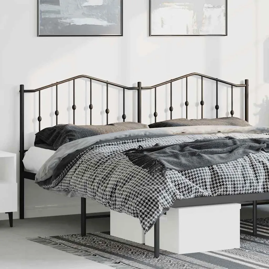 Tête de lit de remplacement métal noir 180 cm