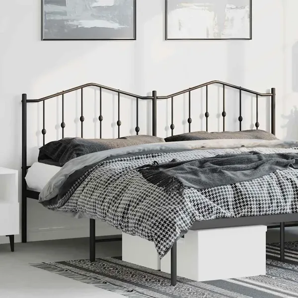 Tête de lit de remplacement métal noir 180 cm