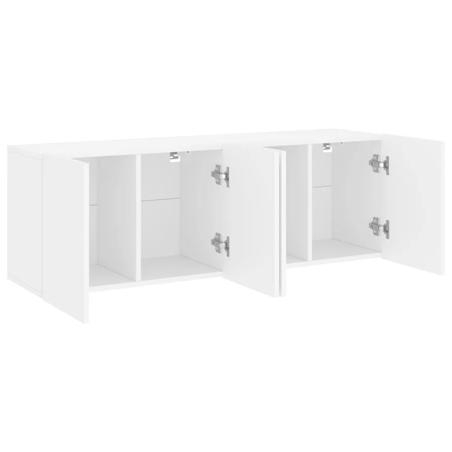 Meubles TV muraux 2 pcs blanc 60x30x41 cm - 6