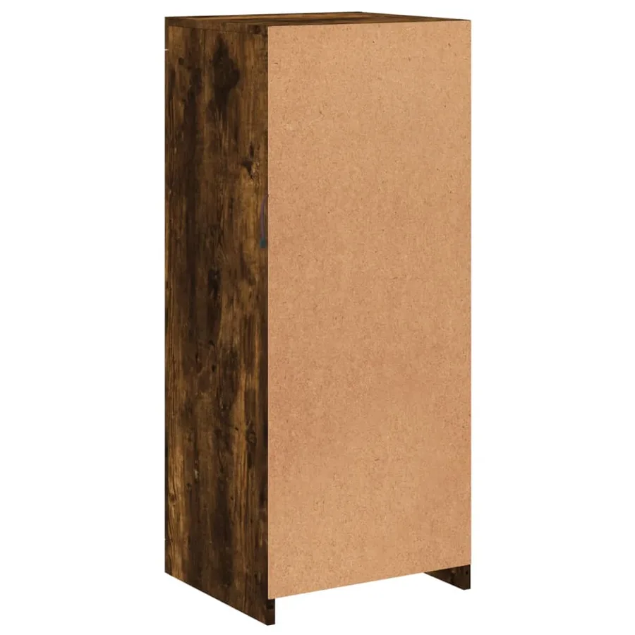 Buffet avec lumières LED chêne fumé 41x37x100 cm - 9