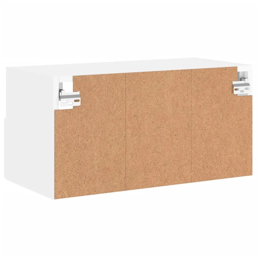 Meuble TV mural blanc 60x30x30 cm bois d'ingénierie - 10