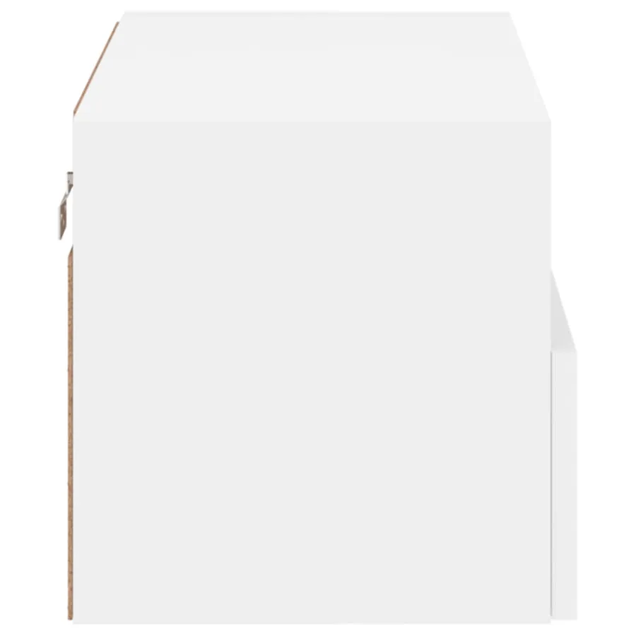 Meuble TV mural blanc 60x30x30 cm bois d'ingénierie - 9