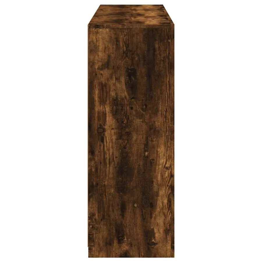 Buffets avec lumières LED 3 pcs chêne fumé bois d'ingénierie - 9